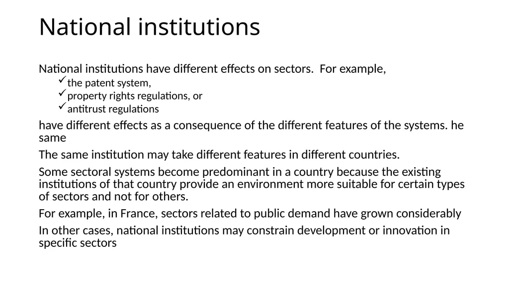 Innovation differs –sectoral approach Differences… - slide 56 of 70