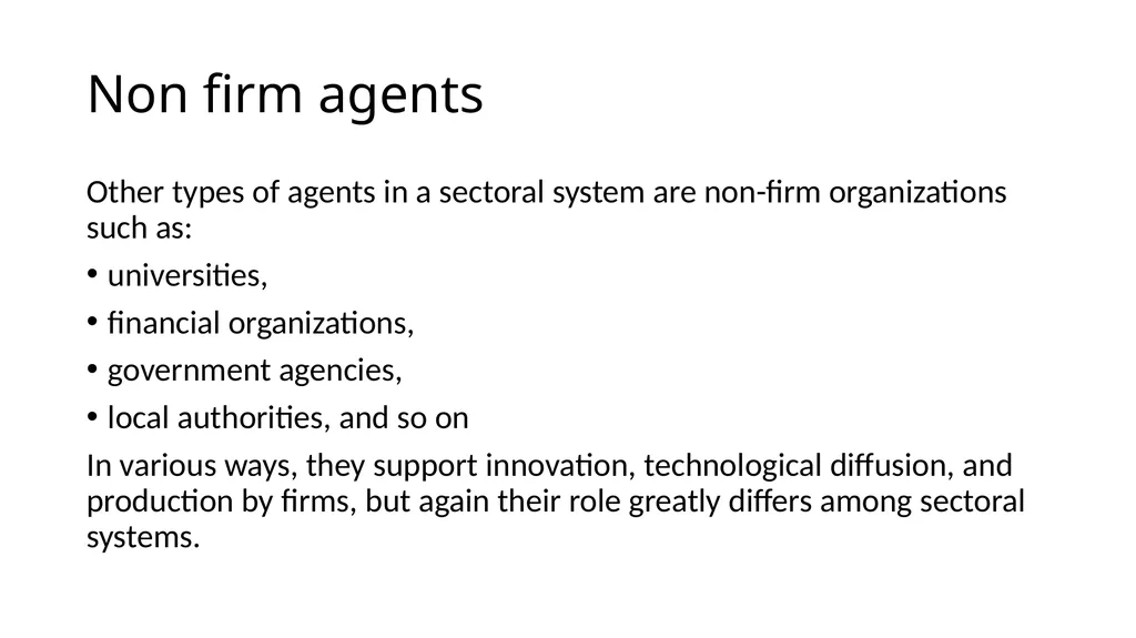 Innovation differs –sectoral approach Differences… - slide 45 of 70
