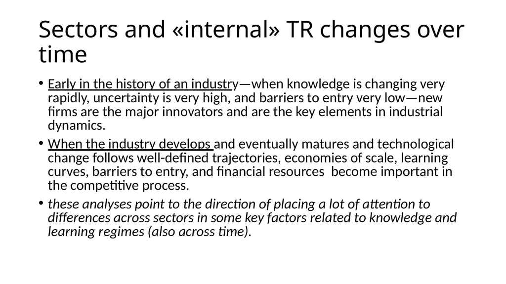 Innovation differs –sectoral approach Differences… - slide 15 of 70