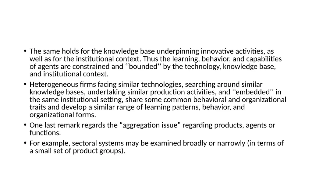 Innovation differs –sectoral approach Differences… - slide 22 of 70