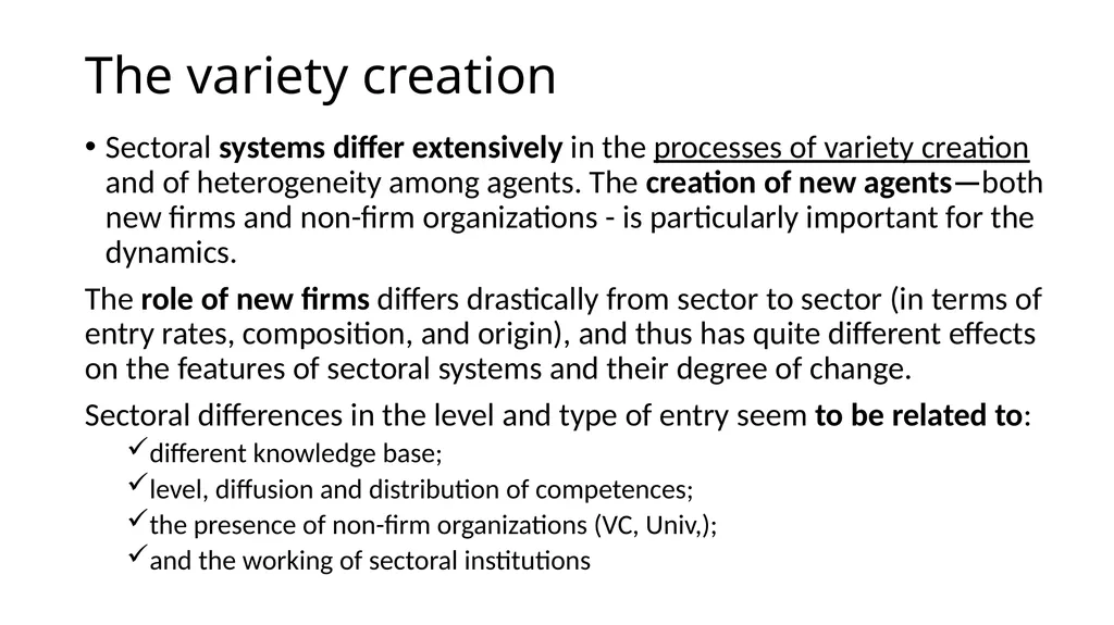 Innovation differs –sectoral approach Differences… - slide 61 of 70