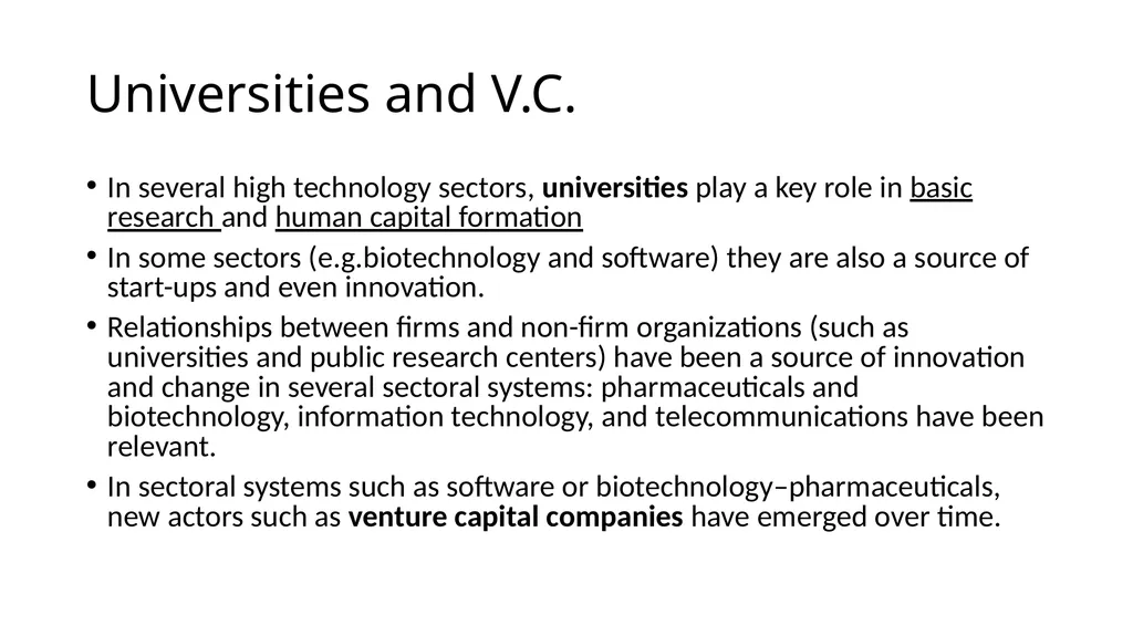 Innovation differs –sectoral approach Differences… - slide 46 of 70