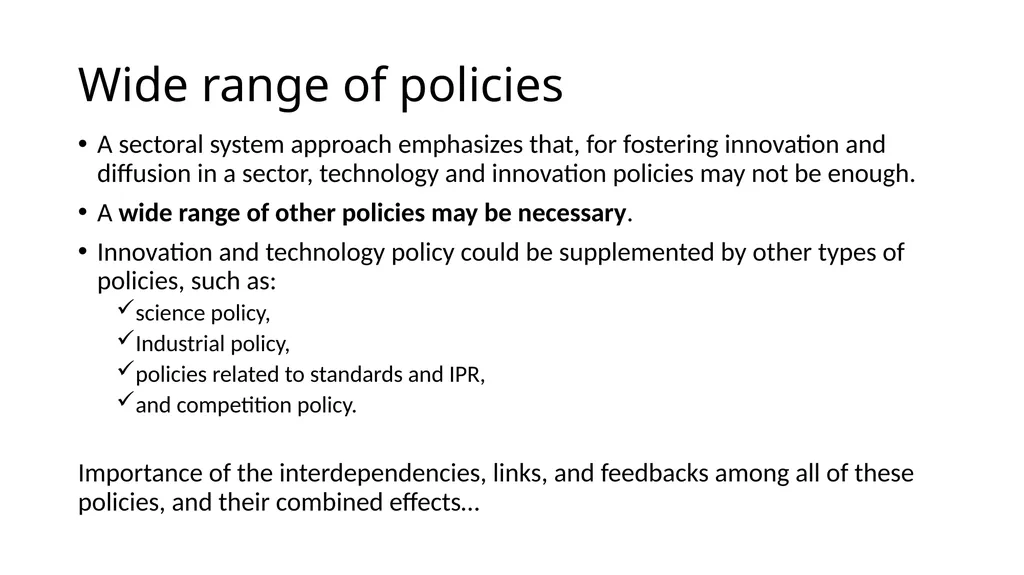 Innovation differs –sectoral approach Differences… - slide 67 of 70