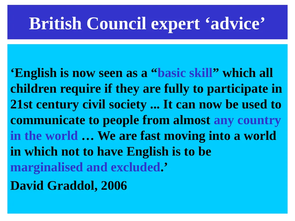 Ljubljana University, June 2019 ‘Global’ English, - slide 47 of 50