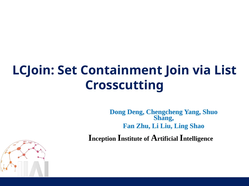 Dong Deng, Chengcheng Yang, Shuo Shang, Fan Zhu, - slide 1 of 19