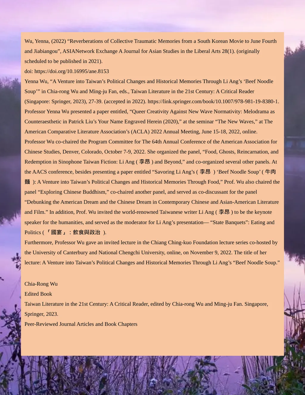 2022-2023 Newsletter of the American Association - slide 15 of 16