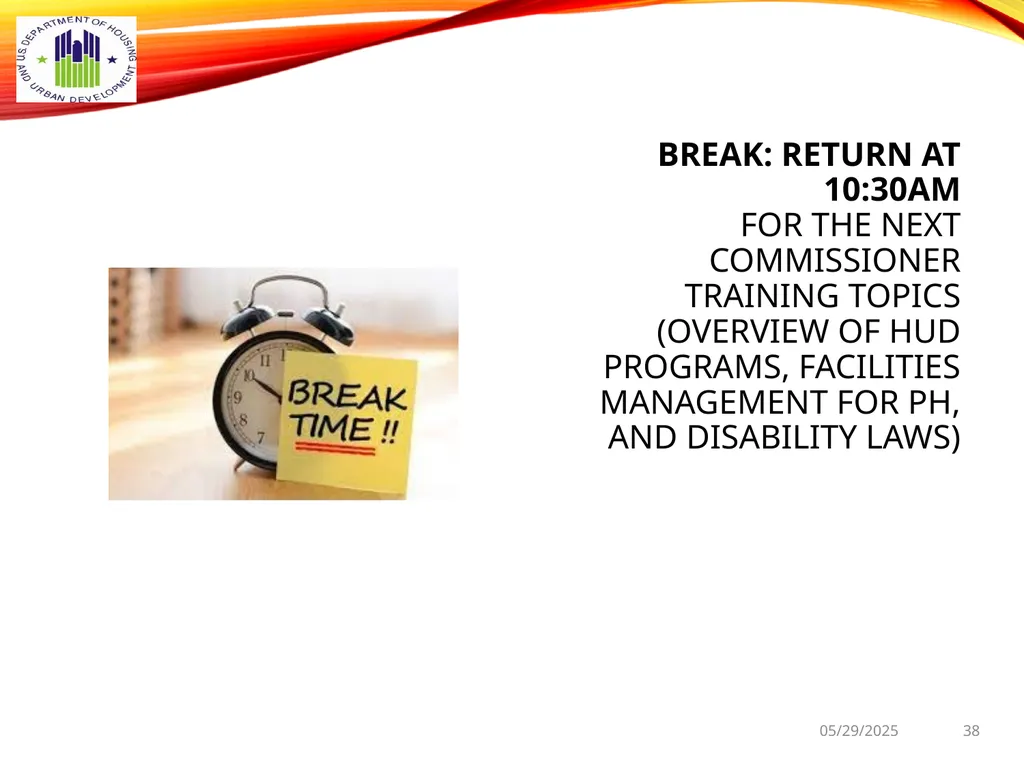 1 BOARD OF COMMISSIONERS TRAINING U. S. DEPT OF - slide 38 of 73