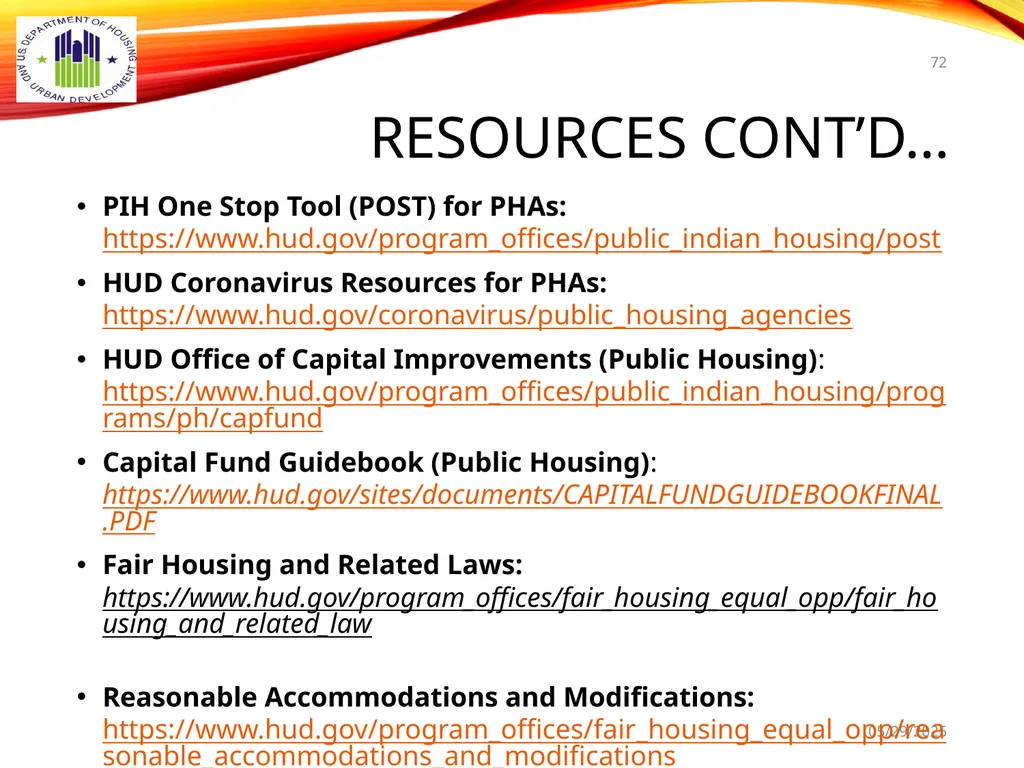 1 BOARD OF COMMISSIONERS TRAINING U. S. DEPT OF - slide 72 of 73