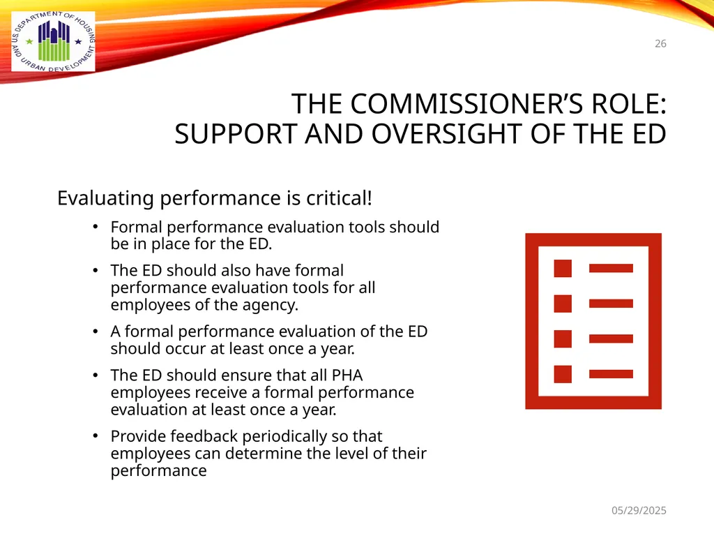 1 BOARD OF COMMISSIONERS TRAINING U. S. DEPT OF - slide 26 of 73