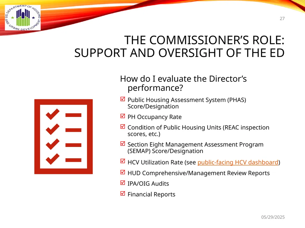 1 BOARD OF COMMISSIONERS TRAINING U. S. DEPT OF - slide 27 of 73
