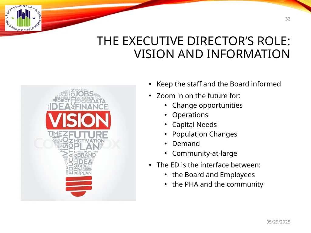 1 BOARD OF COMMISSIONERS TRAINING U. S. DEPT OF - slide 32 of 73