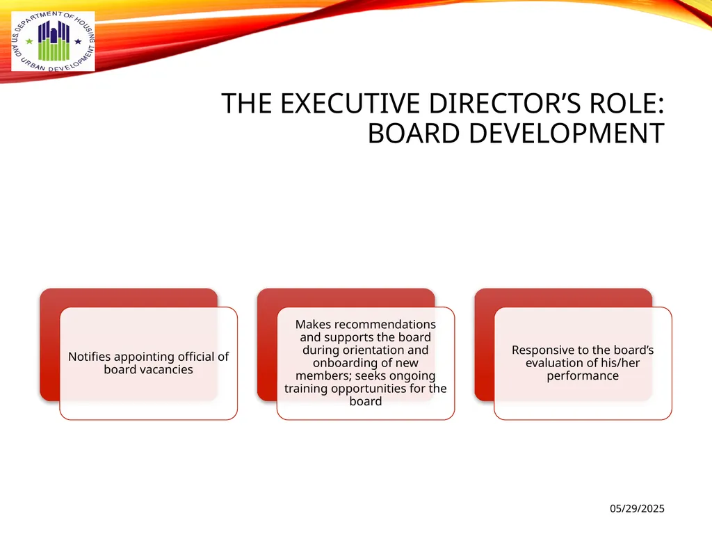 1 BOARD OF COMMISSIONERS TRAINING U. S. DEPT OF - slide 35 of 73