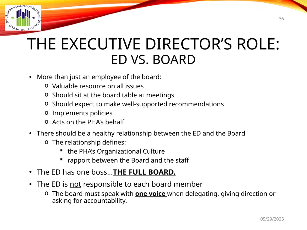 1 BOARD OF COMMISSIONERS TRAINING U. S. DEPT OF - slide 36 of 73