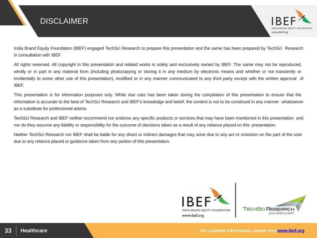For updated information, please visit www.ibef.org - slide 33 of 33