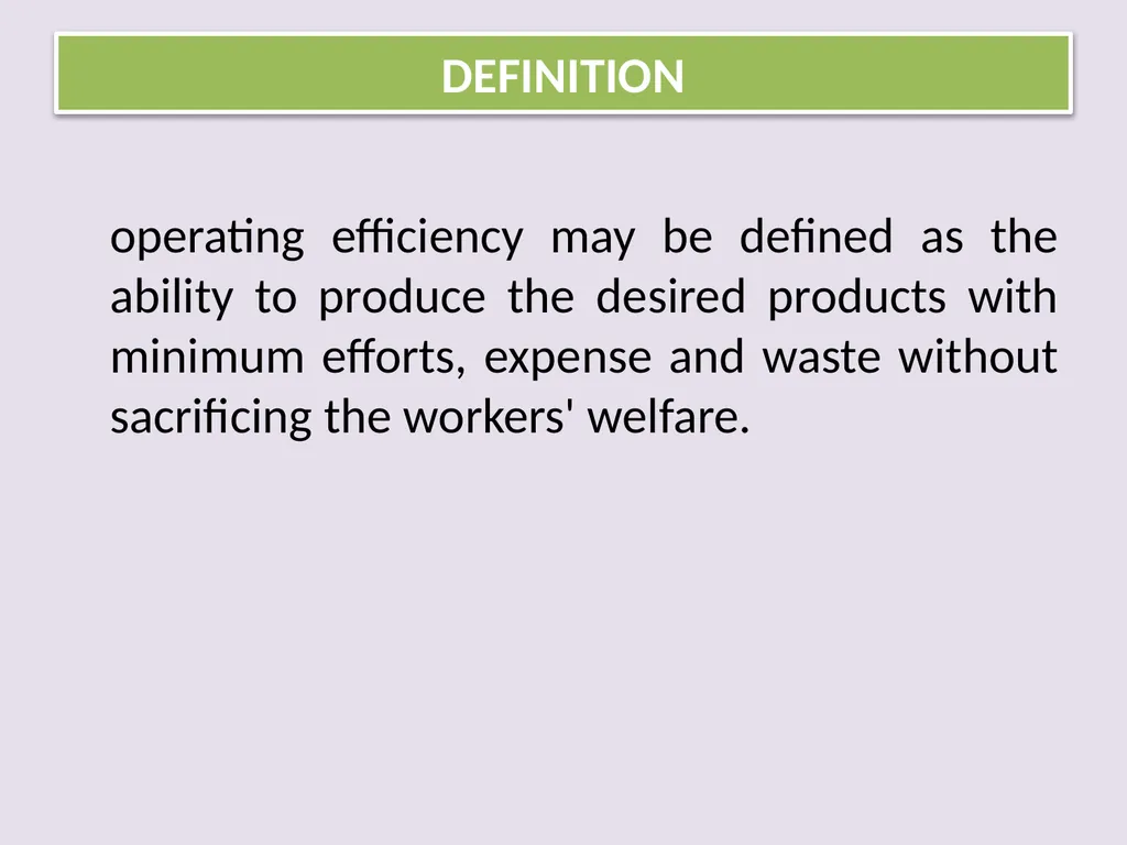 Efficiency Factors, Losses, Financial And - slide 3 of 15