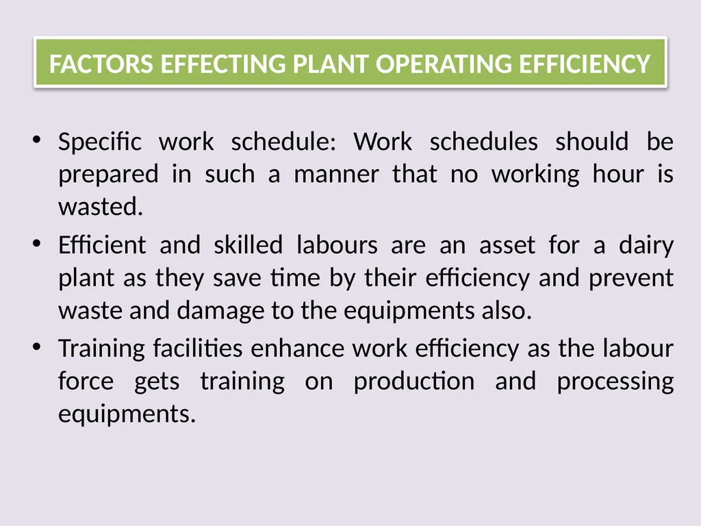Efficiency Factors, Losses, Financial And - slide 5 of 15