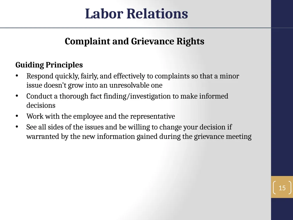 Labor Relations 1 Labor Relations Objectives In - slide 15 of 25