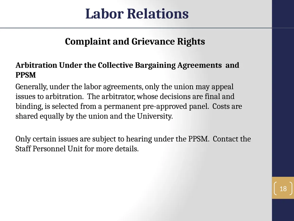 Labor Relations 1 Labor Relations Objectives In - slide 18 of 25