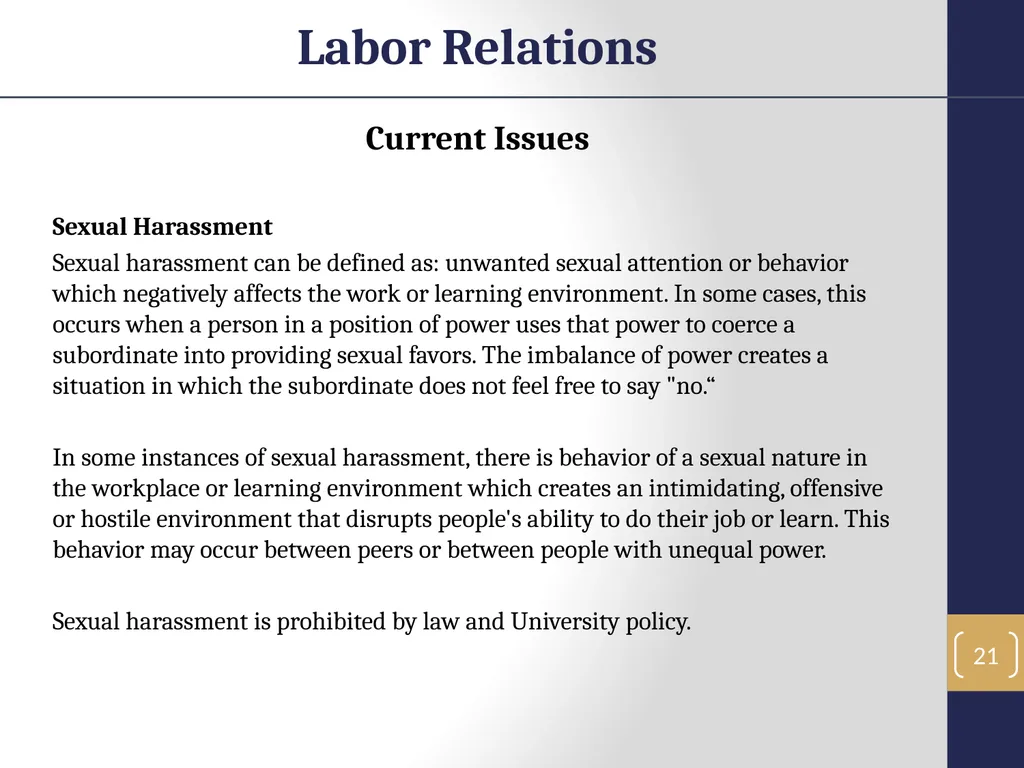 Labor Relations 1 Labor Relations Objectives In - slide 21 of 25