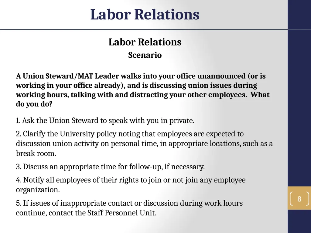 Labor Relations 1 Labor Relations Objectives In - slide 8 of 25