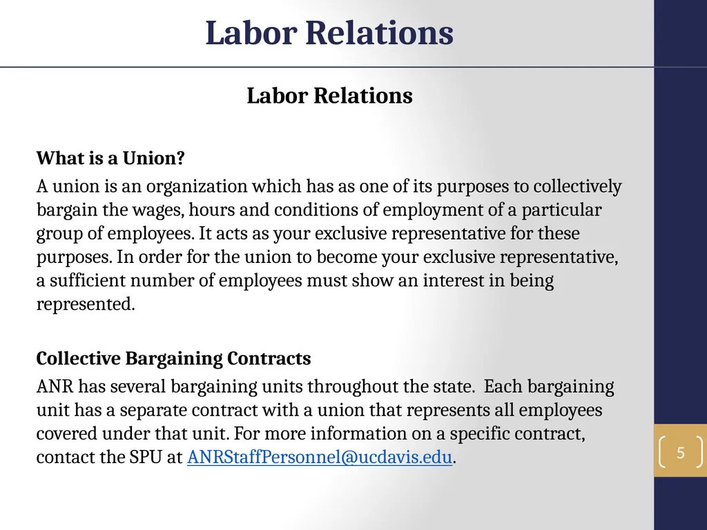 Labor Relations 1 Labor Relations Objectives In - slide 5 of 25