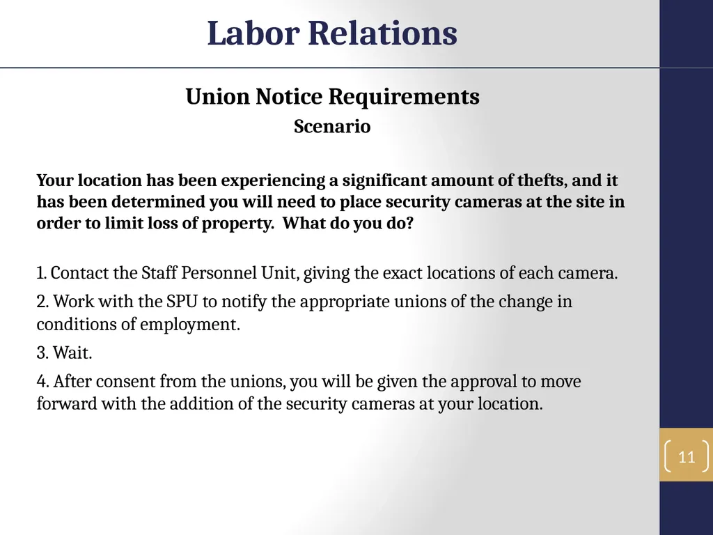 Labor Relations 1 Labor Relations Objectives In - slide 11 of 25