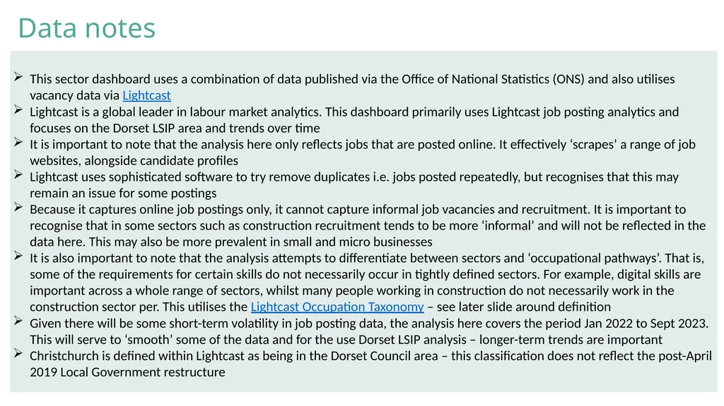 Data notes Definitions (1) Standard Industrial - slide 2 of 15