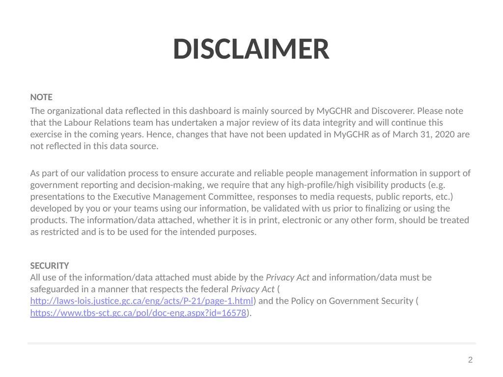 Labour Relations Dashboard 2019-2020 Presented at - slide 2 of 14