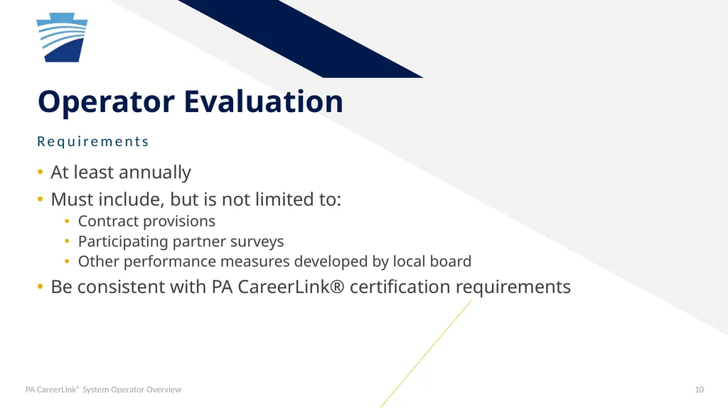 PA CareerLink® System Operator General Overview - slide 10 of 12