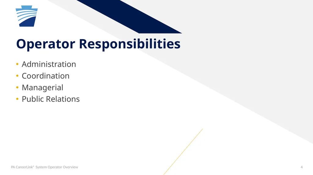 PA CareerLink® System Operator General Overview - slide 4 of 12