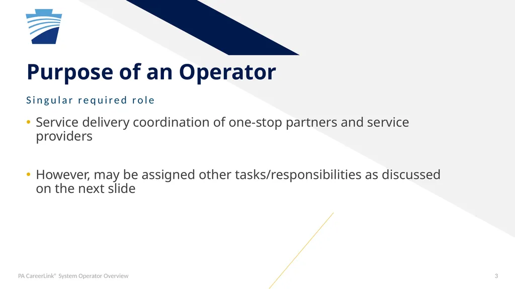 PA CareerLink® System Operator General Overview - slide 3 of 12
