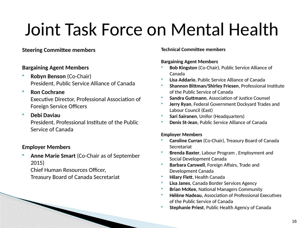 Federal Public Service Workplace Psychological - slide 16 of 30