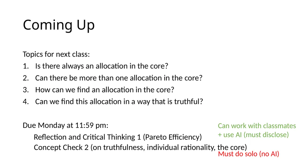 Warm Up There are four agents (1, 2, 3, 4) - slide 41 of 41