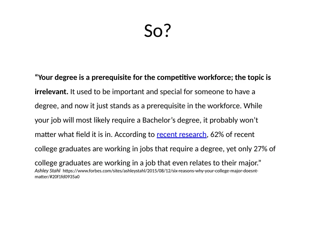 Your Major and Your Future Some Startling Facts - slide 6 of 12
