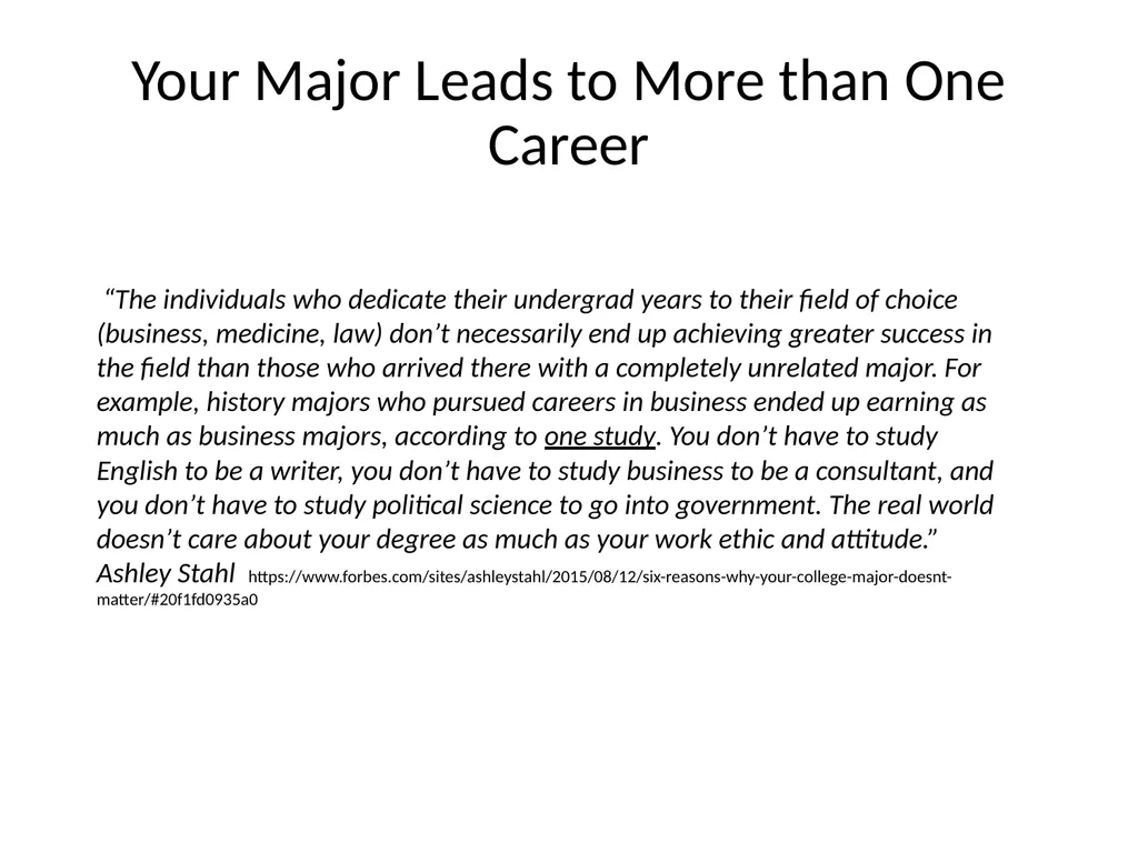 Your Major and Your Future Some Startling Facts - slide 3 of 12