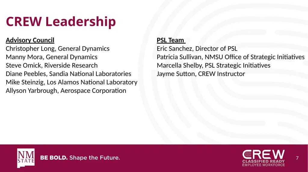 Classified Ready Employee Workforce CREW Dr. - slide 7 of 22