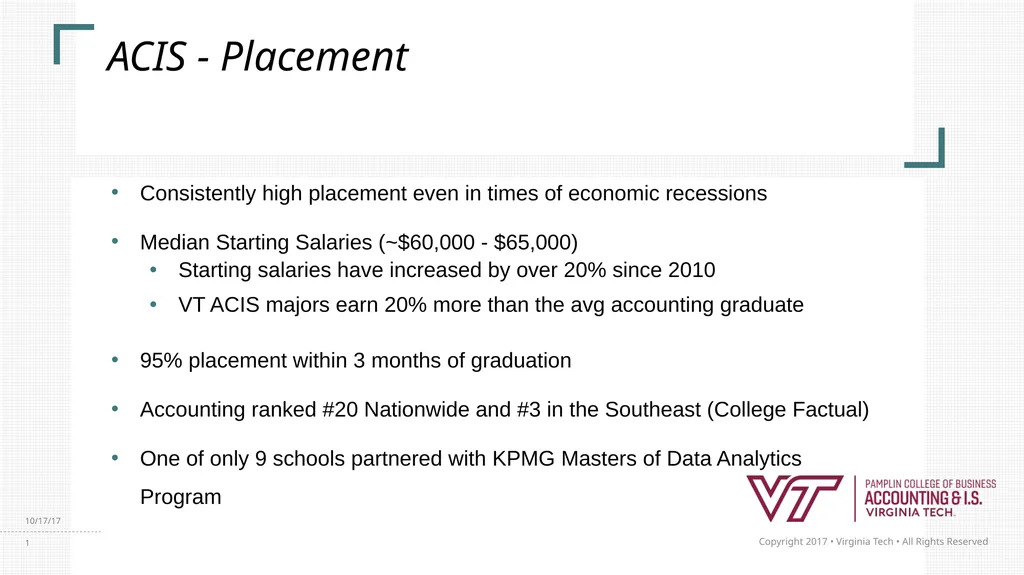 Consistently high placement even in times of - slide 1 of 9