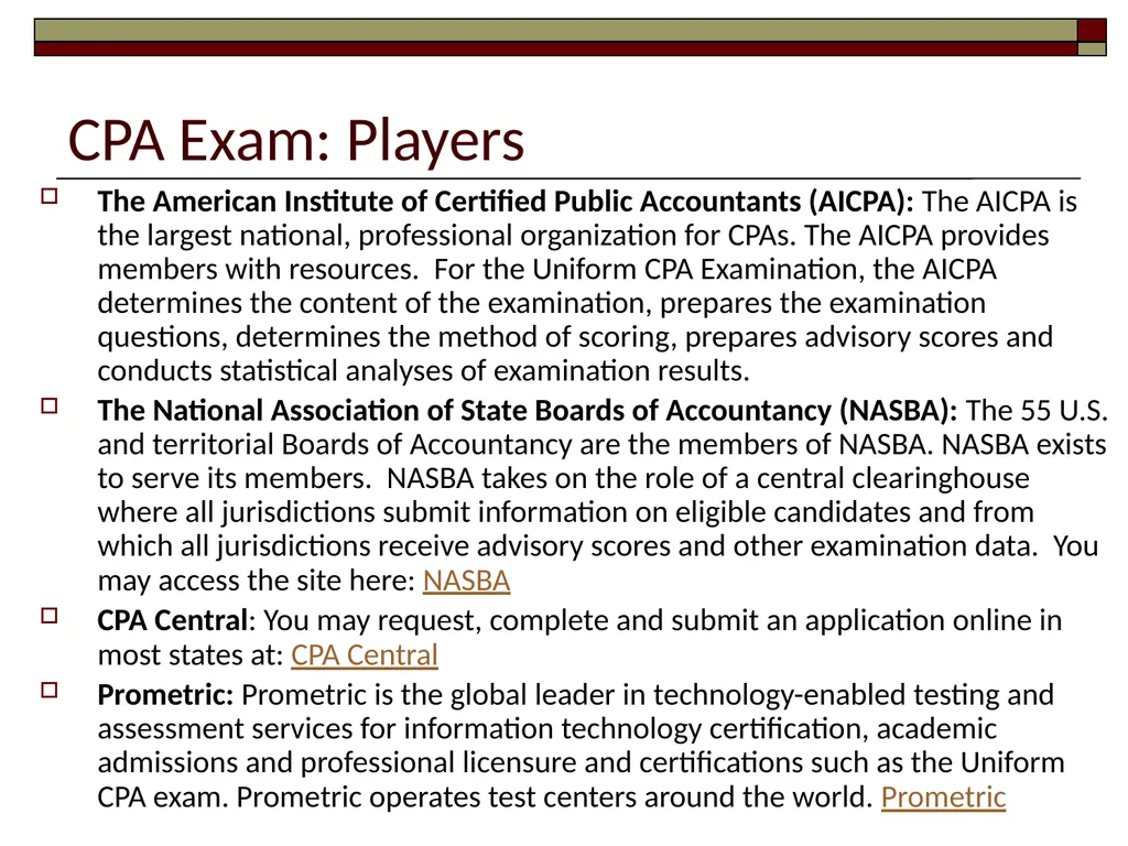 Preparing for the CPA Exam February 17, 2022 - slide 5 of 38