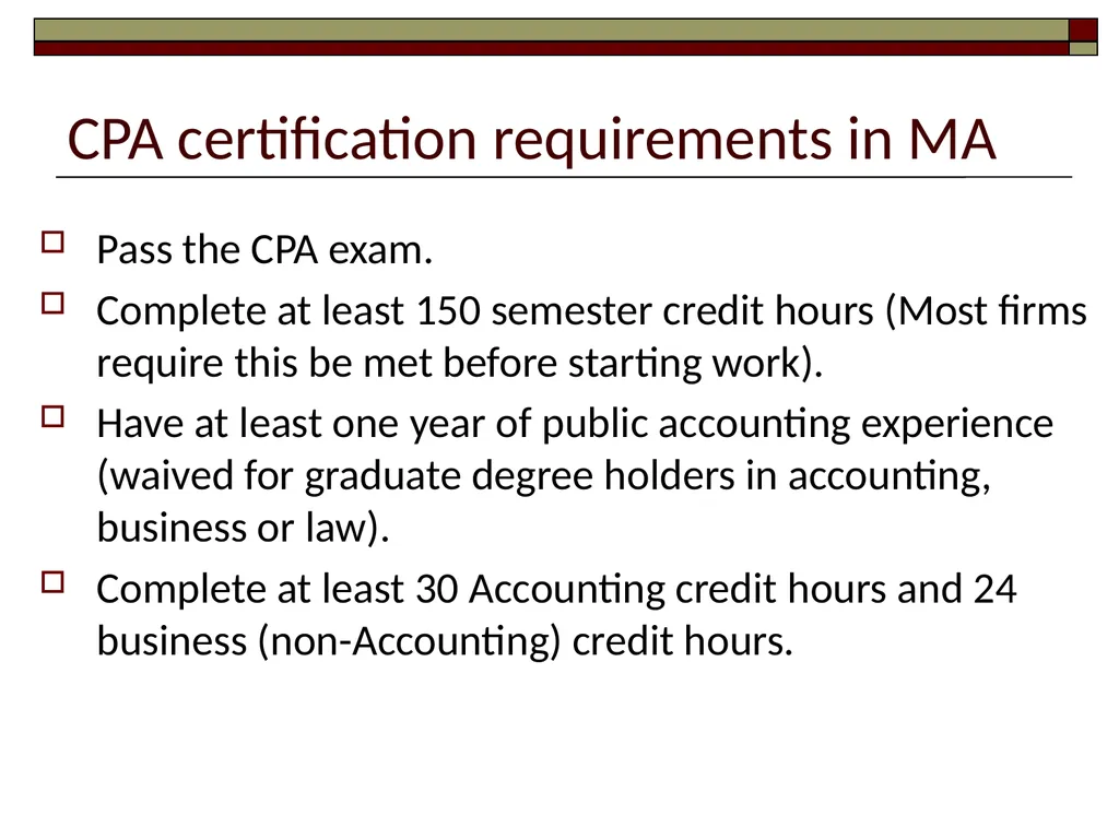 Preparing for the CPA Exam February 17, 2022 - slide 35 of 38
