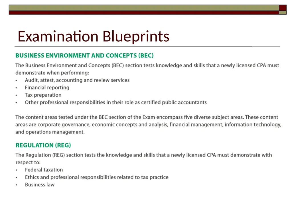 Preparing for the CPA Exam February 17, 2022 - slide 23 of 38