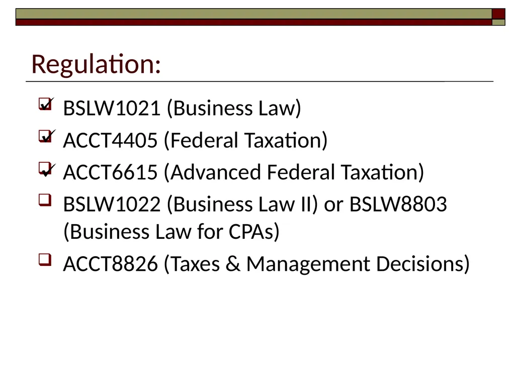 Preparing for the CPA Exam February 17, 2022 - slide 25 of 38
