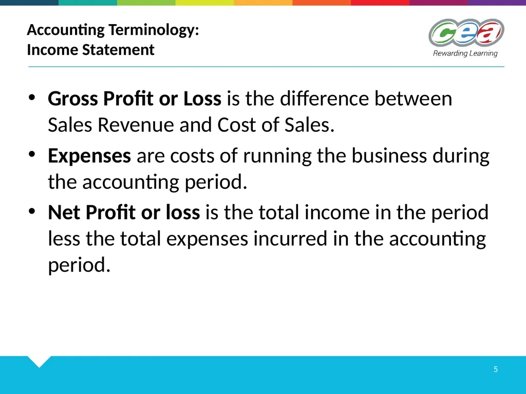 FINANCIAL STATEMENTS GCE PROFESSIONAL BUSINESS - slide 5 of 14