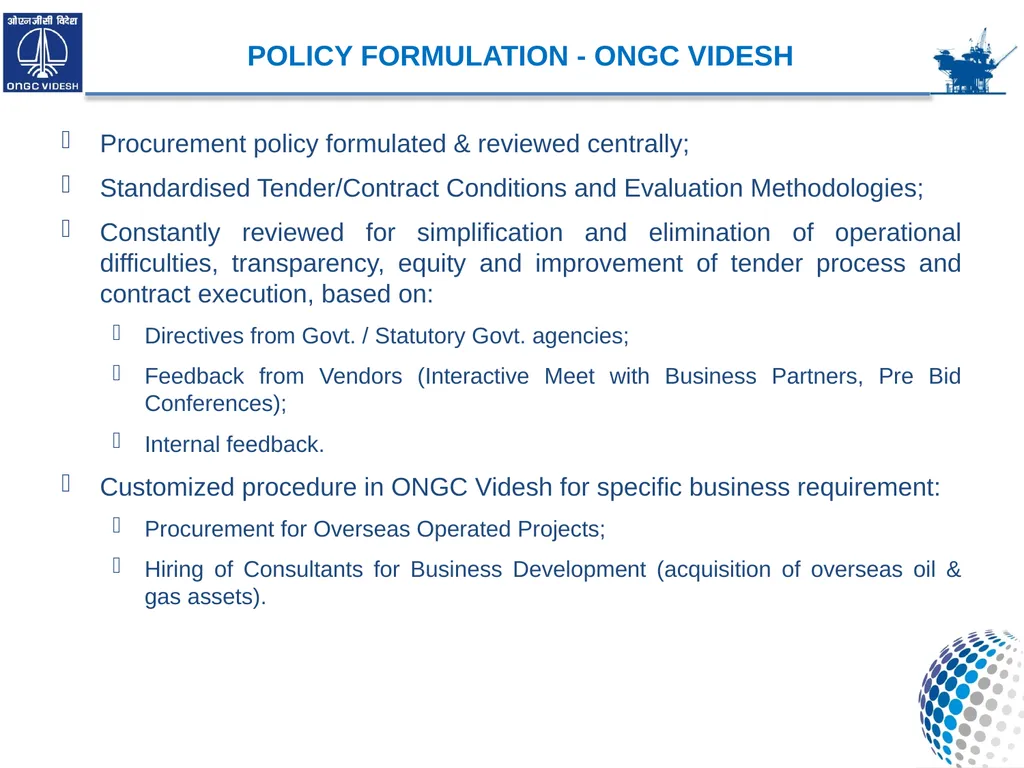 ONGC VIDESH LIMITED MATERIALS MANAGEMENT - slide 7 of 26