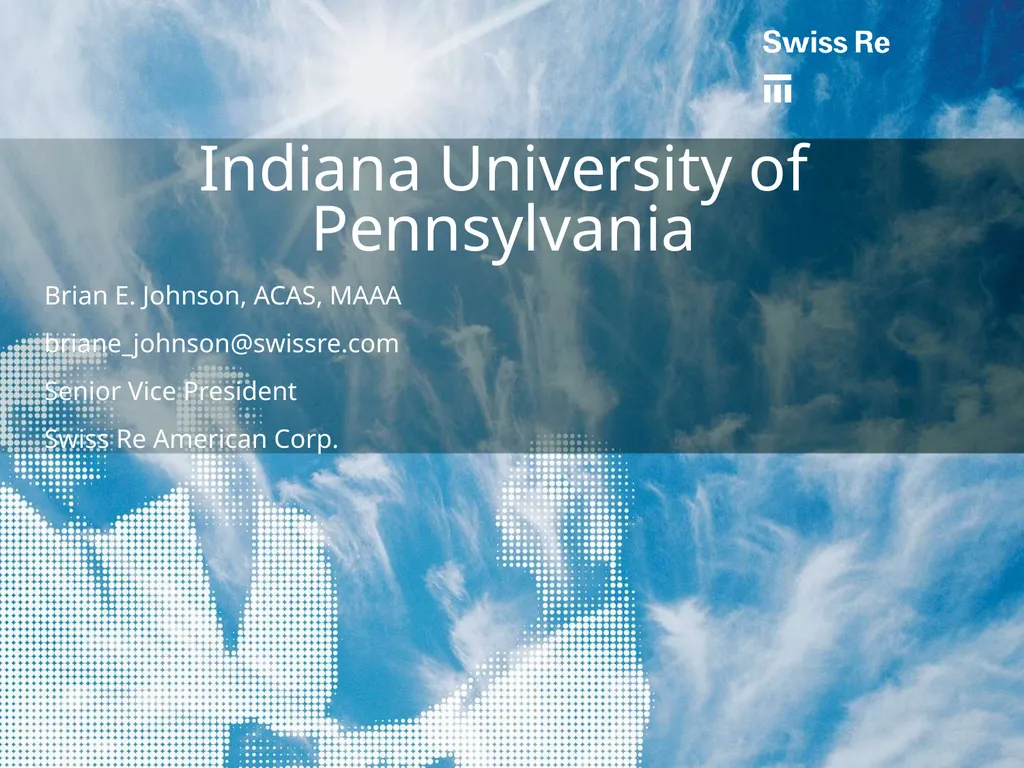 Indiana University of Pennsylvania Brian E. - slide 1 of 17