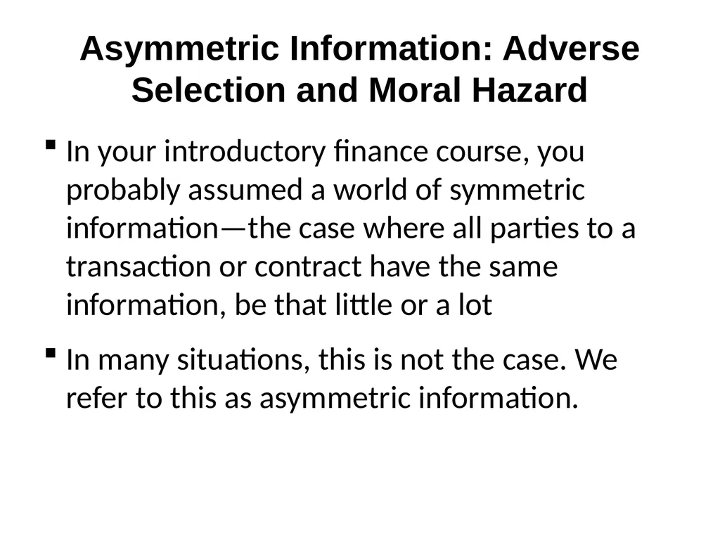 Why do financial institutions exist? Basic facts - slide 15 of 45