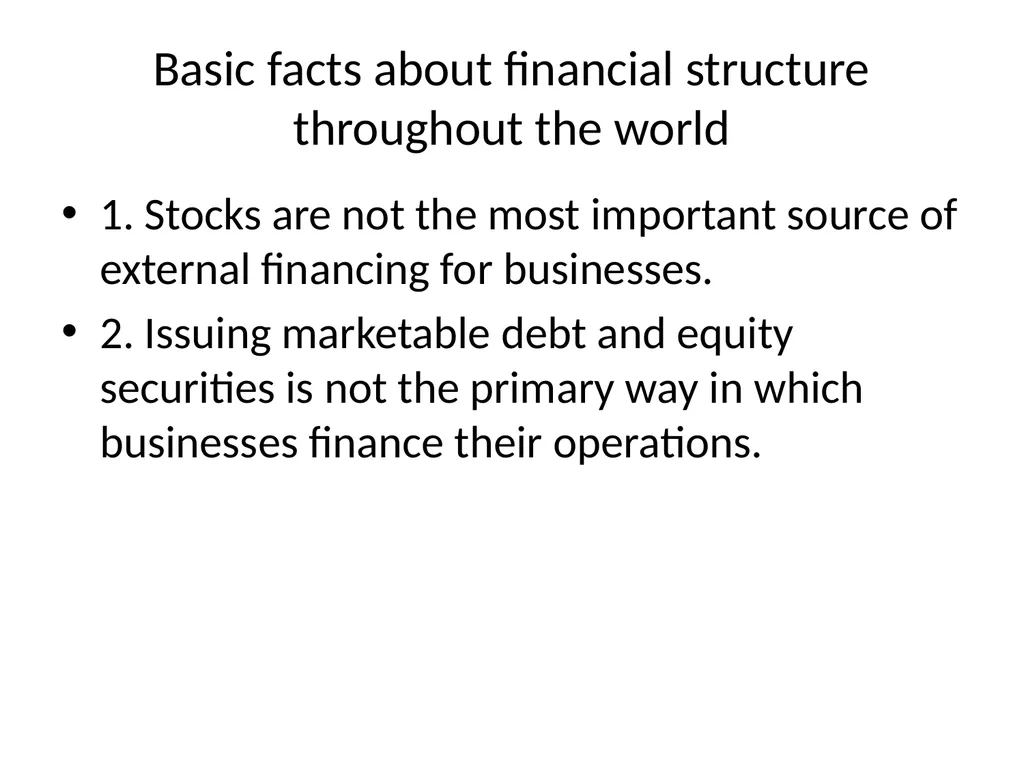 Why do financial institutions exist? Basic facts - slide 3 of 45
