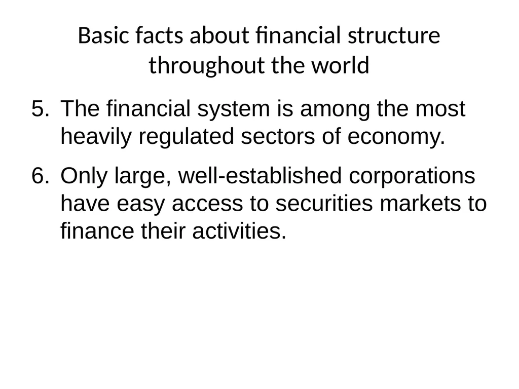 Why do financial institutions exist? Basic facts - slide 5 of 45