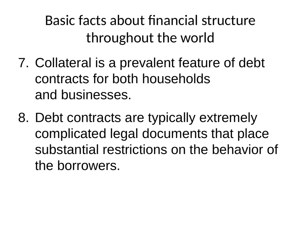 Why do financial institutions exist? Basic facts - slide 6 of 45