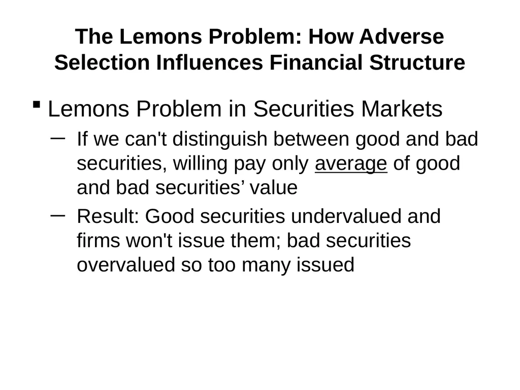 Why do financial institutions exist? Basic facts - slide 24 of 45