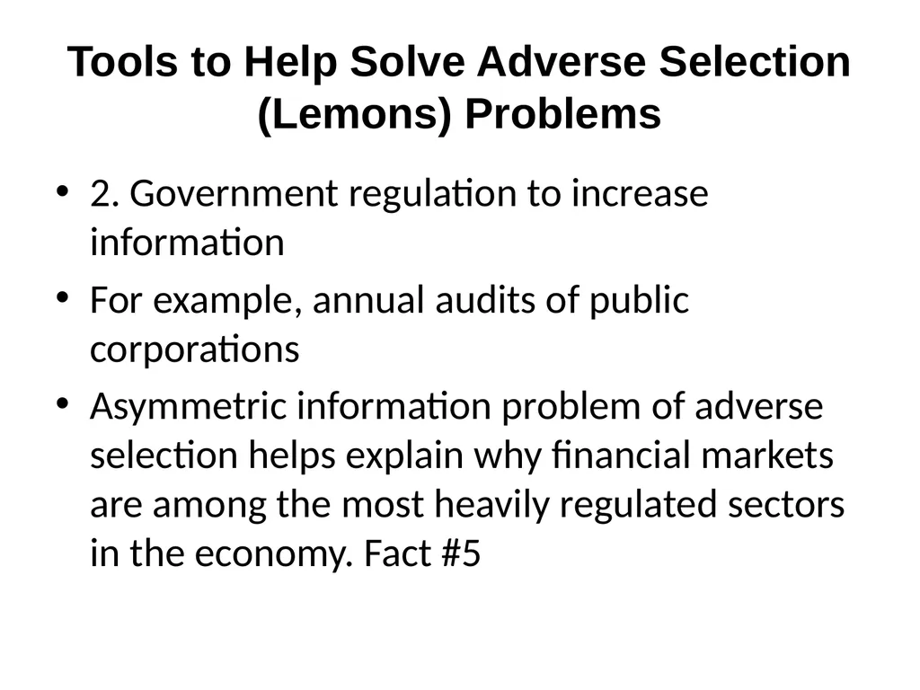 Why do financial institutions exist? Basic facts - slide 27 of 45
